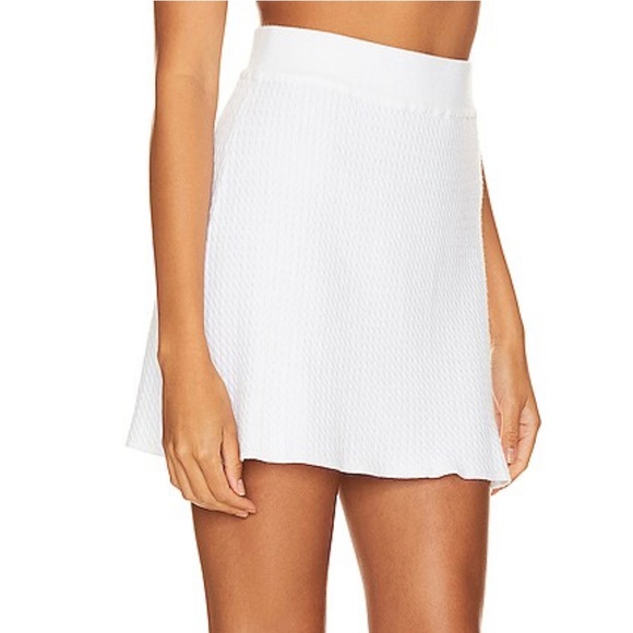 WeWoreWhat Dresses & Skirts - WeWoreWhat Revolve White Cable Knit Skirt Stretch Athletic Mini Skirt NWT